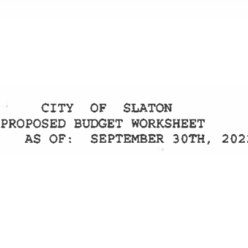 slaton fye 22 budget title